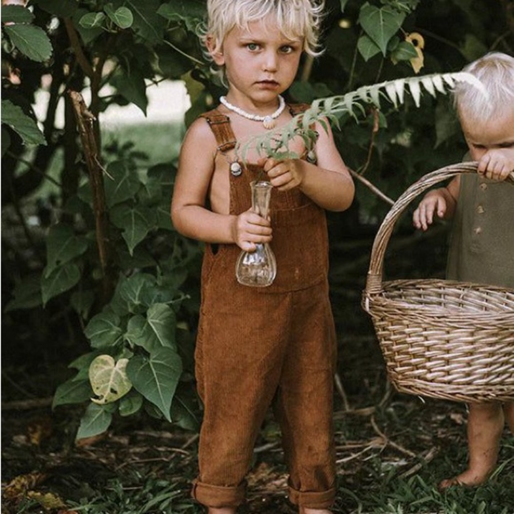 The Simple Folk | The Wild and Free Cord Dungaree Overall - Rust